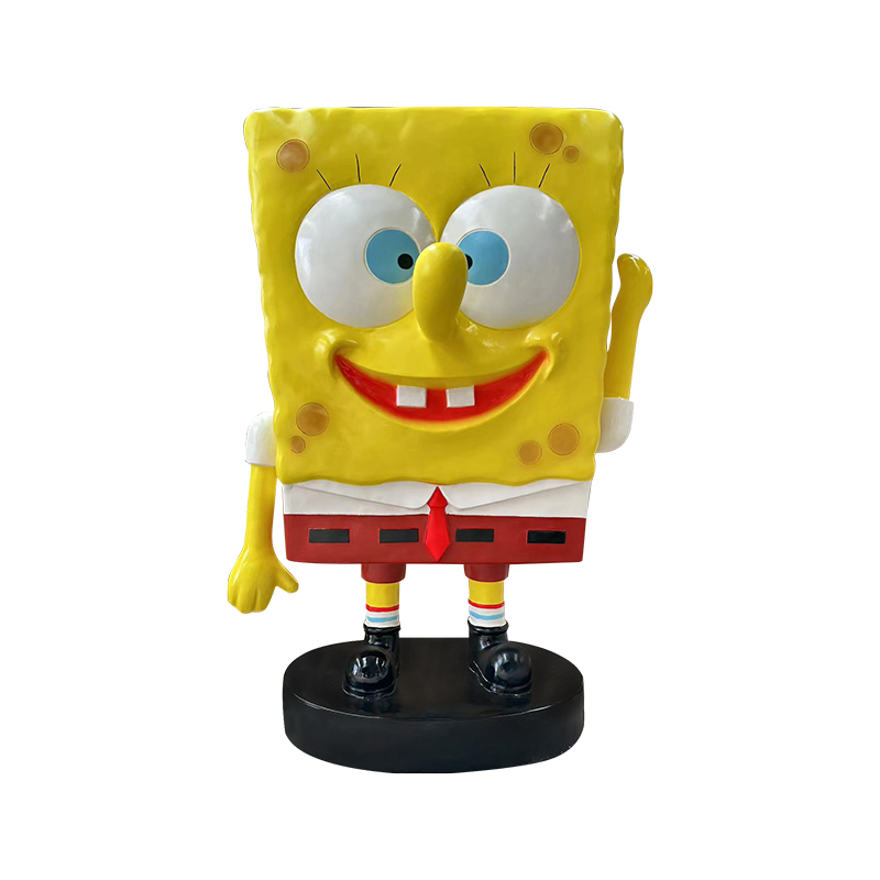 Cartoon Fiberglass Spongebob Sculpture