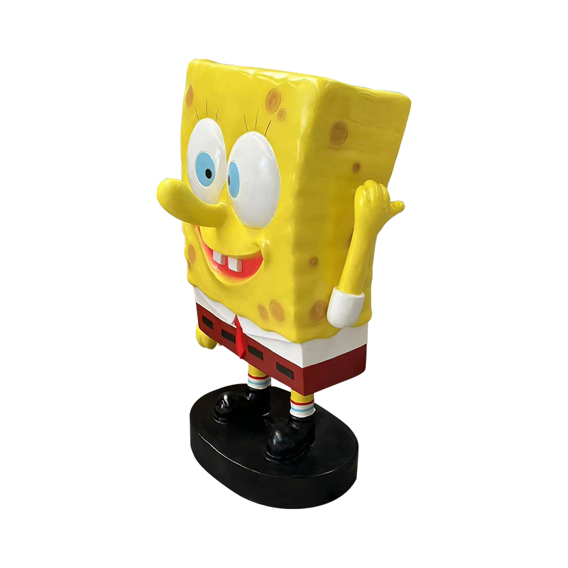 Cartoon Fiberglass Spongebob Sculpture