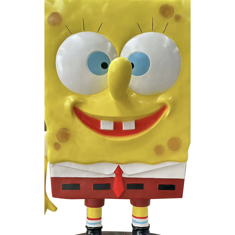 Cartoon Fiberglass Spongebob Sculpture