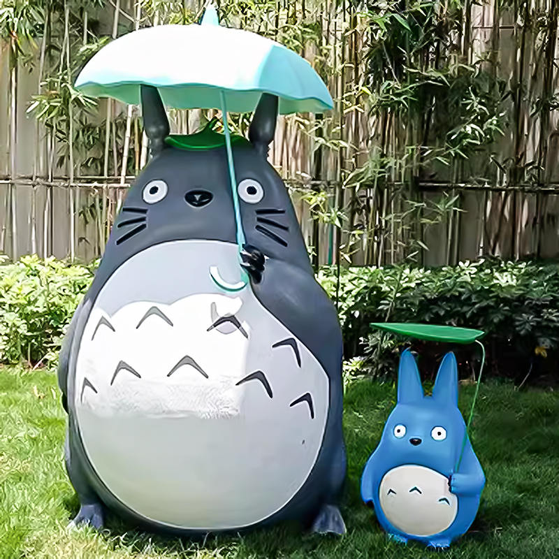 Custom Outdoor Life Size Glass Fiber Cartoon Sculpture Resin Totoro Statue