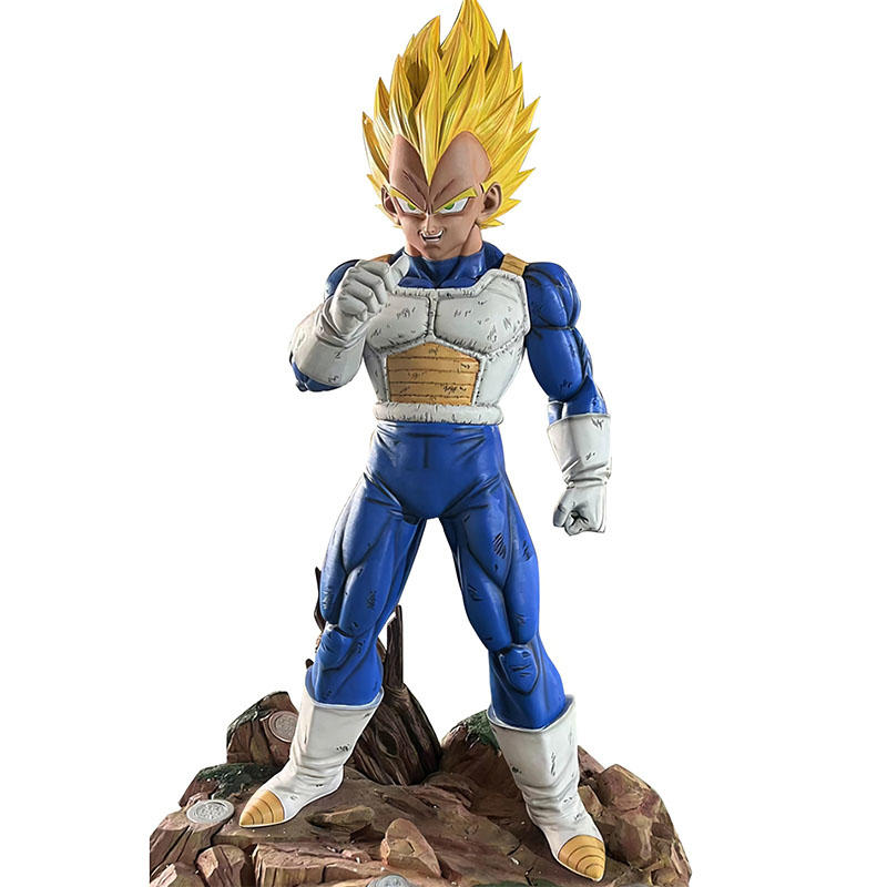 Customized Life Size 1:1 Fiberglass Resin Dragon Ball Vegeta Statue Goku Statues WuKong Anime Sculpture