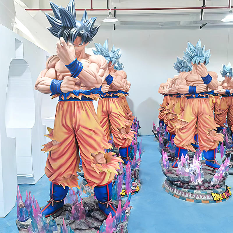 Customized Life Size 1:1 Fiberglass Resin Dragon Ball Vegeta Statue Goku Statues WuKong Anime Sculpture