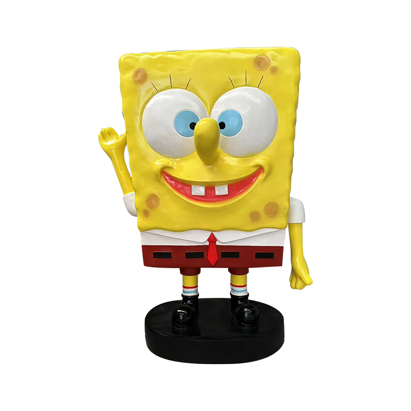 Cartoon Fiberglass Spongebob Sculpture