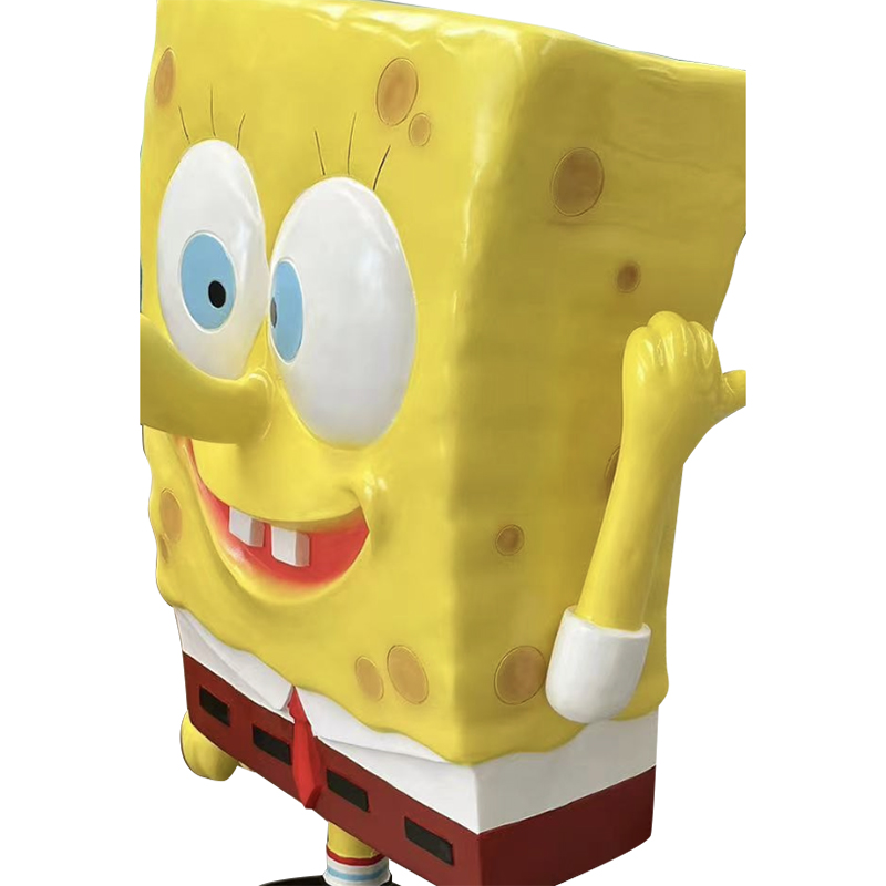 Cartoon Fiberglass Spongebob Sculpture