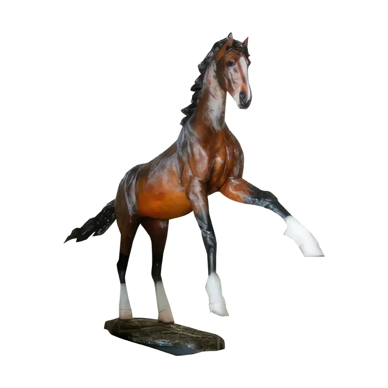 What are the advantages and challenges of Fiberglass Horse Sculpture compared to traditional materials in creation?